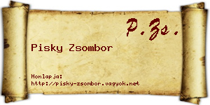 Pisky Zsombor névjegykártya
